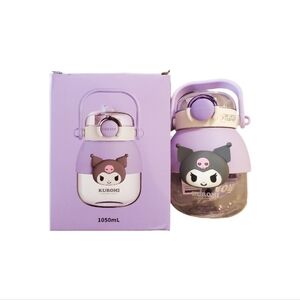 Sanrio Hello‎ Kitty Kuromi Purple Big Belly Plastic Water Bottle